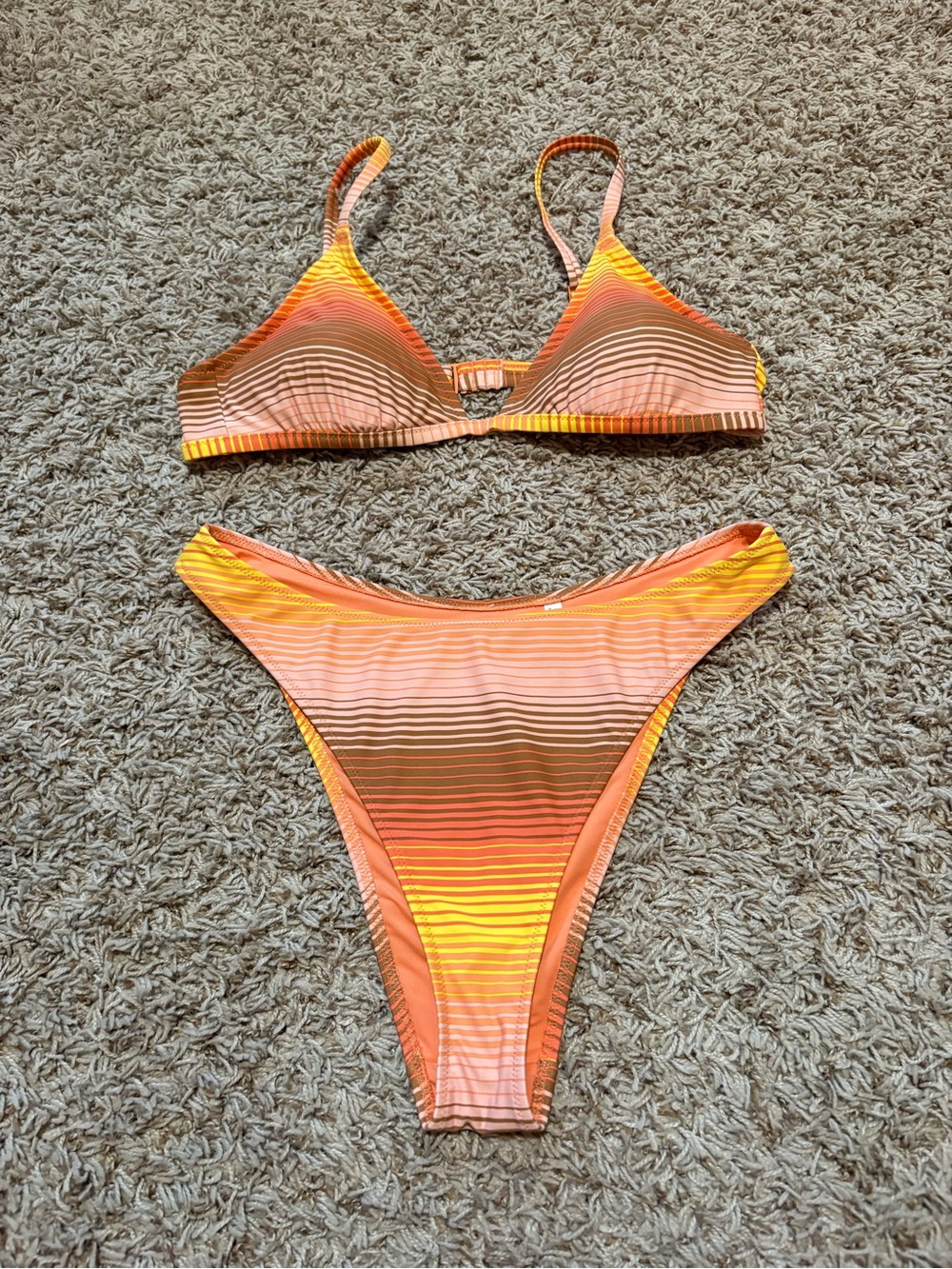 Aerie Striped Bikini Set Women’s size M/L